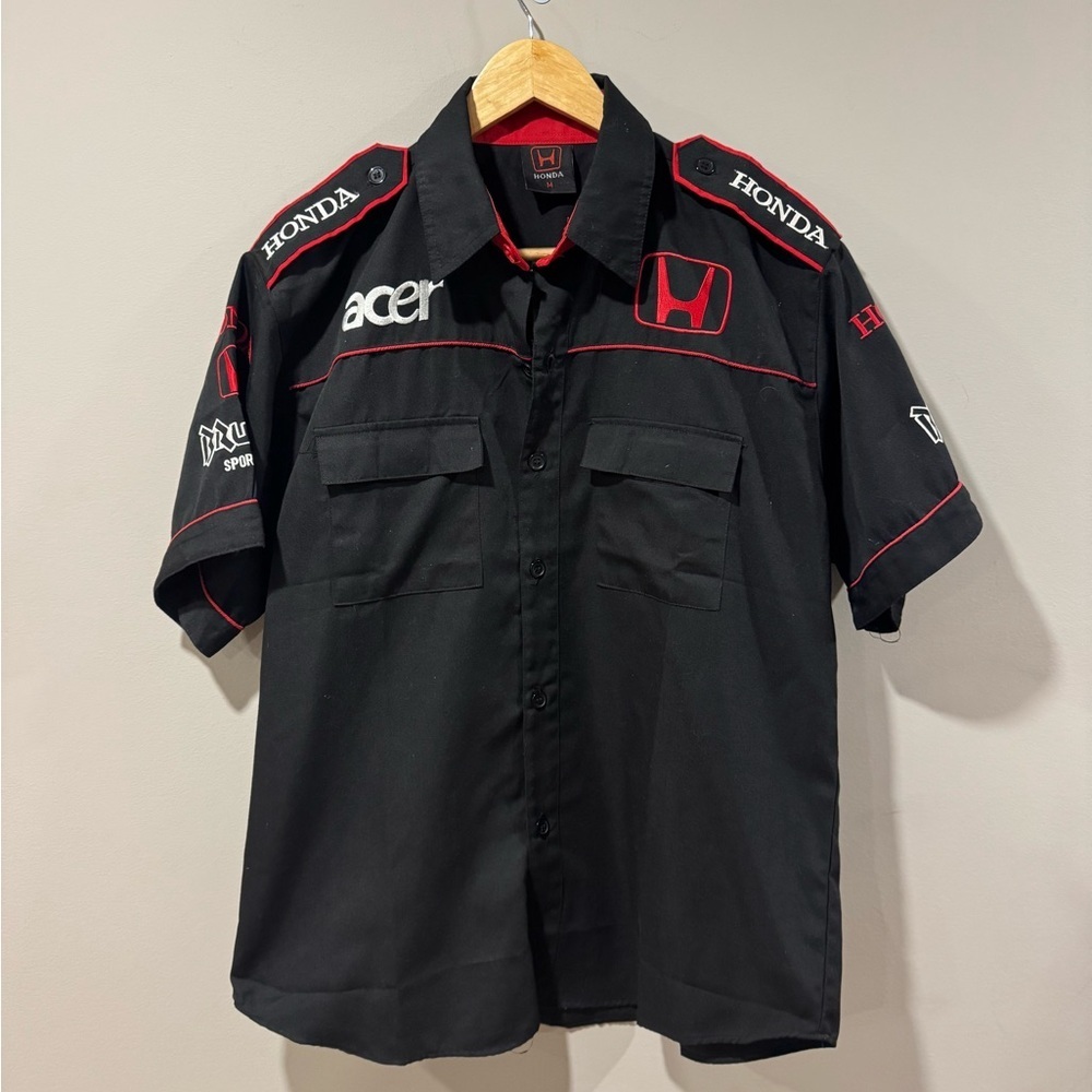 Vintage HONDA Racing F1 Brunotti Sportwear Button Down Shirt